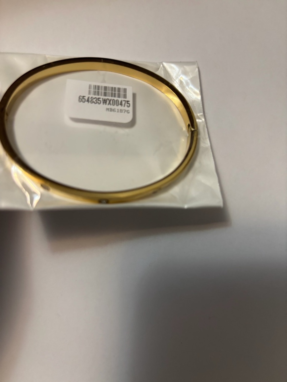 Swarovski Gold Tone Smooth Bangle Bracelet
